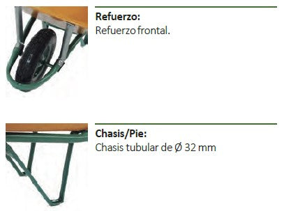 Carretilla PE100 polipropileno 100L impinchable