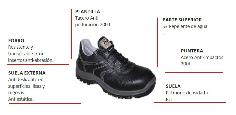 Zapato super ferro