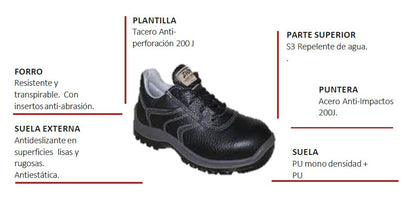 Zapato super ferro