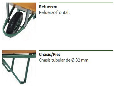 Carretilla PE100 polipropileno 100L impinchable